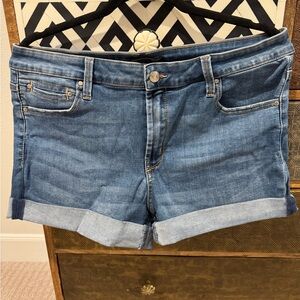Stretchy Denim Blue Jean Shorts